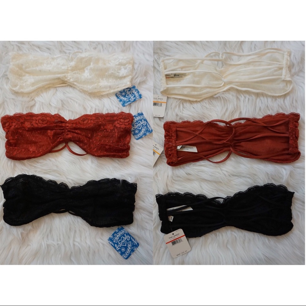 FP STRAPPY BACK LACE BANDEAU BRA - Picture 2 of 9